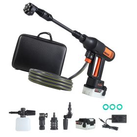 Cordless Pressure Washer, 1200PSI MAX Portable Pressure Washer with Brushless Motor, Dual Batteries, 6-in-1 Nozzle & Water Hose, 4 Speed Adjustab