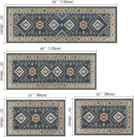 Boho Kitchen Rugs Sets 4 Piece with Runner Floral Kitchen Floor Mat Carpet Farmhouse Kitchen Rugs and Mats Non Skid Washable Runner Rug for Kitch