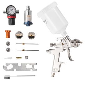 LVLP Air Spray Gun, Gravity Feed Paint Sprayer Gun with 3 Nozzles (1.3/1.4/1.7mm)