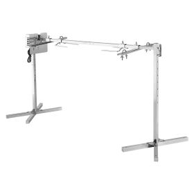 Rotisserie Grill, AC120V 8 Level Height Electric Rotisserie Grill Kit, BBQ Grills Rotisseries Kit with 132 lbs Load Capacity, 38W Motor