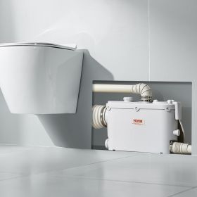Macerator Pump 500W 29 GPM Flow 26 Ft Head Lift Pump For Wall-Hung Toilet Sink (Option: White)